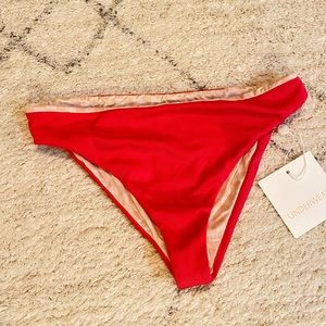 MAI Underwear Acacia swimwear pink ribbed Bikini Bottom Bonita Size XS S New NWT